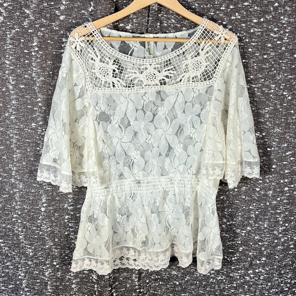 Endless Designs‎ Lace Floral Top Shirt